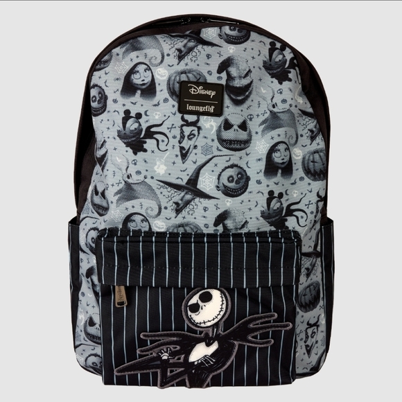 Loungefly Disney NBC Jack Skellington Full Size Nylon Backpack NWT